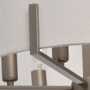 Lampa wisząca kremowy abażur, satynowa konstrukcja MW-Light Megapolis 453011906