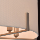 Lampa wisząca kremowy abażur, satynowa konstrukcja MW-Light Megapolis 453011906