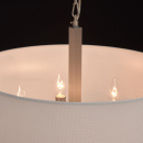 Lampa wisząca kremowy abażur, satynowa konstrukcja MW-Light Megapolis 453011906