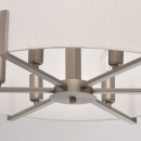 Lampa wisząca kremowy abażur, satynowa konstrukcja MW-Light Megapolis 453011906