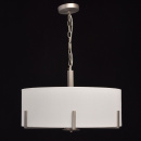 Lampa wisząca kremowy abażur, satynowa konstrukcja MW-Light Megapolis 453011906