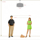 Lampa wisząca kremowy abażur, satynowa konstrukcja MW-Light Megapolis 453011906