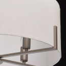 Lampa wisząca kremowy abażur, satynowa konstrukcja MW-Light Megapolis 453011906