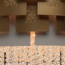 Lampa wisząca kryształki Swarovski Carmen CHIARO Crystal złoto-biała 394010808