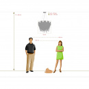 Lampa wisząca kryształki Swarovski Carmen CHIARO Crystal złoto-biała 394010808