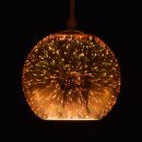 Lampa wisząca kula z efektem 3D, złoty chrom MW-LIGHT Megapolis 663011101