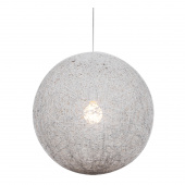 Lampa wisząca kula ze sznurka biała Caruba 30 cm 31-26944