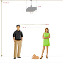 Lampa wisząca kwadratowa, biały klosz, satynowana podstawa MW-LIGHT Megapolis 101011706