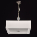 Lampa wisząca kwadratowa, biały klosz, satynowana podstawa MW-LIGHT Megapolis 101011706