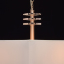 Lampa wisząca kwadratowa, biały klosz, satynowana podstawa MW-LIGHT Megapolis 101011706