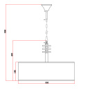 Lampa wisząca kwadratowa, biały klosz, satynowana podstawa MW-LIGHT Megapolis 101011706