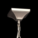 Lampa wisząca kwadratowa, biały klosz, satynowana podstawa MW-LIGHT Megapolis 101011706