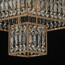 Lampa wisząca kwadratowa w stylu klasyczny, złota, kryształy MW-LIGHT Neoclassic 121010916