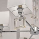 Lampa wisząca kwadratowe, białe klosze, chromowana podstawa MW-LIGHT Megapolis 101012405