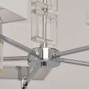 Lampa wisząca kwadratowe, białe klosze, chromowana podstawa MW-LIGHT Megapolis 101012405