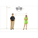 Lampa wisząca kwadratowe, białe klosze, chromowana podstawa MW-LIGHT Megapolis 101012405