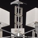 Lampa wisząca kwadratowe, białe klosze, chromowana podstawa MW-LIGHT Megapolis 101012405