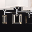 Lampa wisząca kwadratowe, białe klosze, chromowana podstawa MW-LIGHT Megapolis 101012405