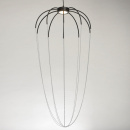 Lampa wisząca LED czarna, chromowane koraliki RegenBogen Industrial 412010601