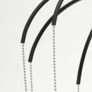 Lampa wisząca LED czarna, chromowane koraliki RegenBogen Industrial 412010601