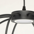 Lampa wisząca LED czarna, chromowane koraliki RegenBogen Industrial 412010601