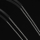 Lampa wisząca LED czarna, chromowane koraliki RegenBogen Industrial 412010601