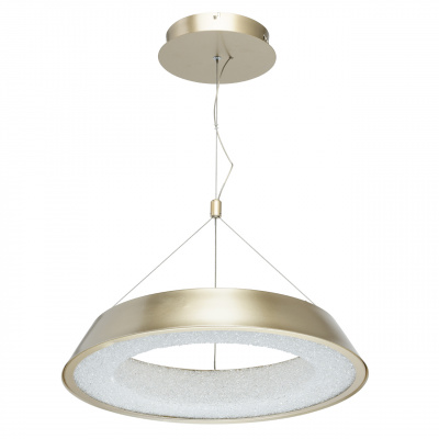 Lampa wisząca LED o kształcie pierścienia, matowe złoto, teksturowane wnętrze 703010801