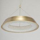 Lampa wisząca LED o kształcie pierścienia, matowe złoto, teksturowane wnętrze 703010801