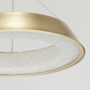 Lampa wisząca LED o kształcie pierścienia, matowe złoto, teksturowane wnętrze 703010801