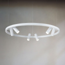 Lampa wisząca LED okrąg z sześcioma obrotowymi spotami LED Satellite Maytoni MOD102PL-L42W