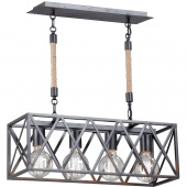 Lampa wisząca Loft - metalowa klatka na 4 żarówki, na dwóch sznurach Vitaluce VE4277-1/4