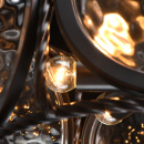 Lampa wisząca Loft na łańcuchach, 6 żarówek Jester RegenBogen 104013006