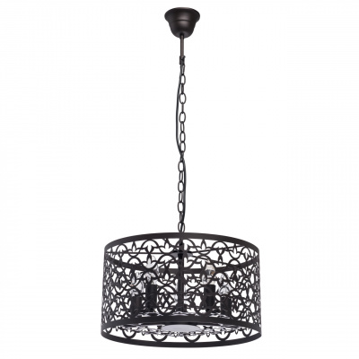 Lampa wisząca, metalowy, ażurowy ornament MW-LIGHT Country brązowa 249018005