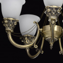 Lampa wisząca mosiądz antyczny i białe klosze retro MW-LIGHT Classic 347019505