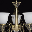 Lampa wisząca mosiądz antyczny i białe klosze retro MW-LIGHT Classic 347019505