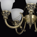 Lampa wisząca mosiądz antyczny i białe klosze retro MW-LIGHT Classic 347019505