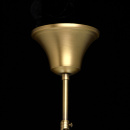 Lampa wisząca mosiężna z beżowym abażurem i kryształami CHIARO Elegance 355011905