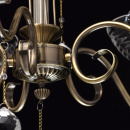 Lampa wisząca na 5 żarówek - świeczek, antyczny mosiądz MW-LIGHT Classic - wycof 683010405