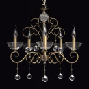 Lampa wisząca na 5 żarówek - świeczek, antyczny mosiądz MW-LIGHT Classic - wycof 683010405