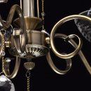 Lampa wisząca na 5 żarówek - świeczek, antyczny mosiądz MW-LIGHT Classic - wycof 683010405