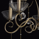 Lampa wisząca na 5 żarówek - świeczek, antyczny mosiądz MW-LIGHT Classic - wycof 683010405