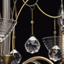 Lampa wisząca na 5 żarówek - świeczek, antyczny mosiądz MW-LIGHT Classic - wycof 683010405