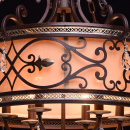 Lampa wisząca na 6 żarówek w rustykalnym stylu CHIARO Country 389010506