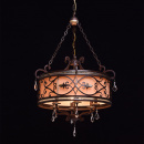 Lampa wisząca na 6 żarówek w rustykalnym stylu CHIARO Country 389010506