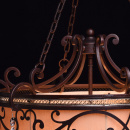 Lampa wisząca na 6 żarówek w rustykalnym stylu CHIARO Country 389010506