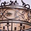 Lampa wisząca na 6 żarówek w rustykalnym stylu CHIARO Country 389010506