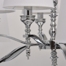 Lampa wisząca na łańcuchu 10-punktowa MW-LIGHT Elegance chrom i białe klosze 692011110