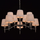 Lampa wisząca na łańcuchu 10-punktowa MW-LIGHT Elegance chrom i białe klosze 692011110