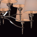 Lampa wisząca na łańcuchu 10-punktowa MW-LIGHT Elegance chrom i białe klosze 692011110