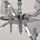 Lampa wisząca na łańcuchu 10-punktowa MW-LIGHT Elegance chrom i białe klosze 692011110